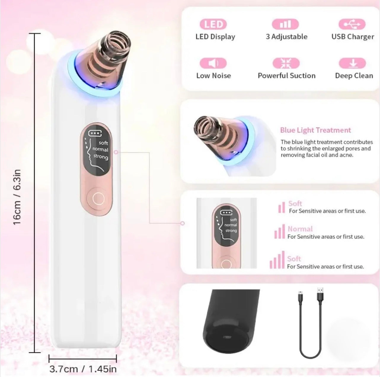 PrettyBabe's 4-IN-1 Pore Cleaner Vacuum / Suction Tool