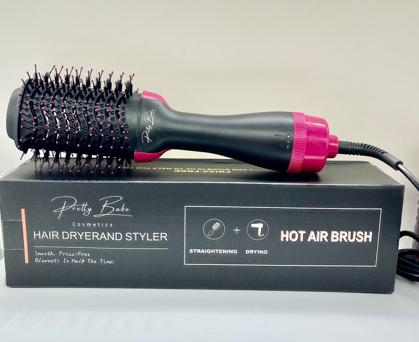 PrettyBabe's 4-in-1 Hair Curling Brush/Blow-Dryer