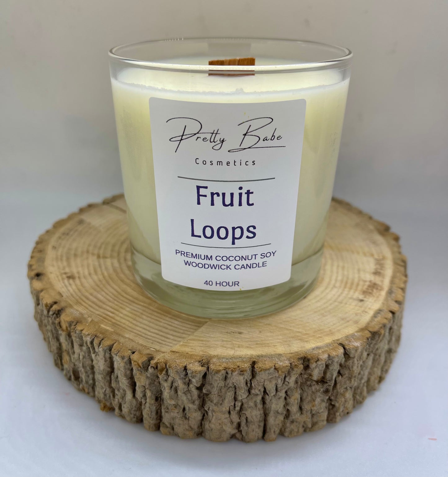 Pretty Babe Premium Coconut Soy Wood Wick 40 Hour Candles